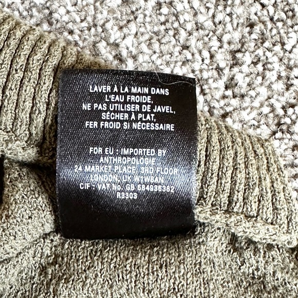 Sparrow Anthropology Green Flare Sweater Small S Piping Detail - Picture 6 of 11